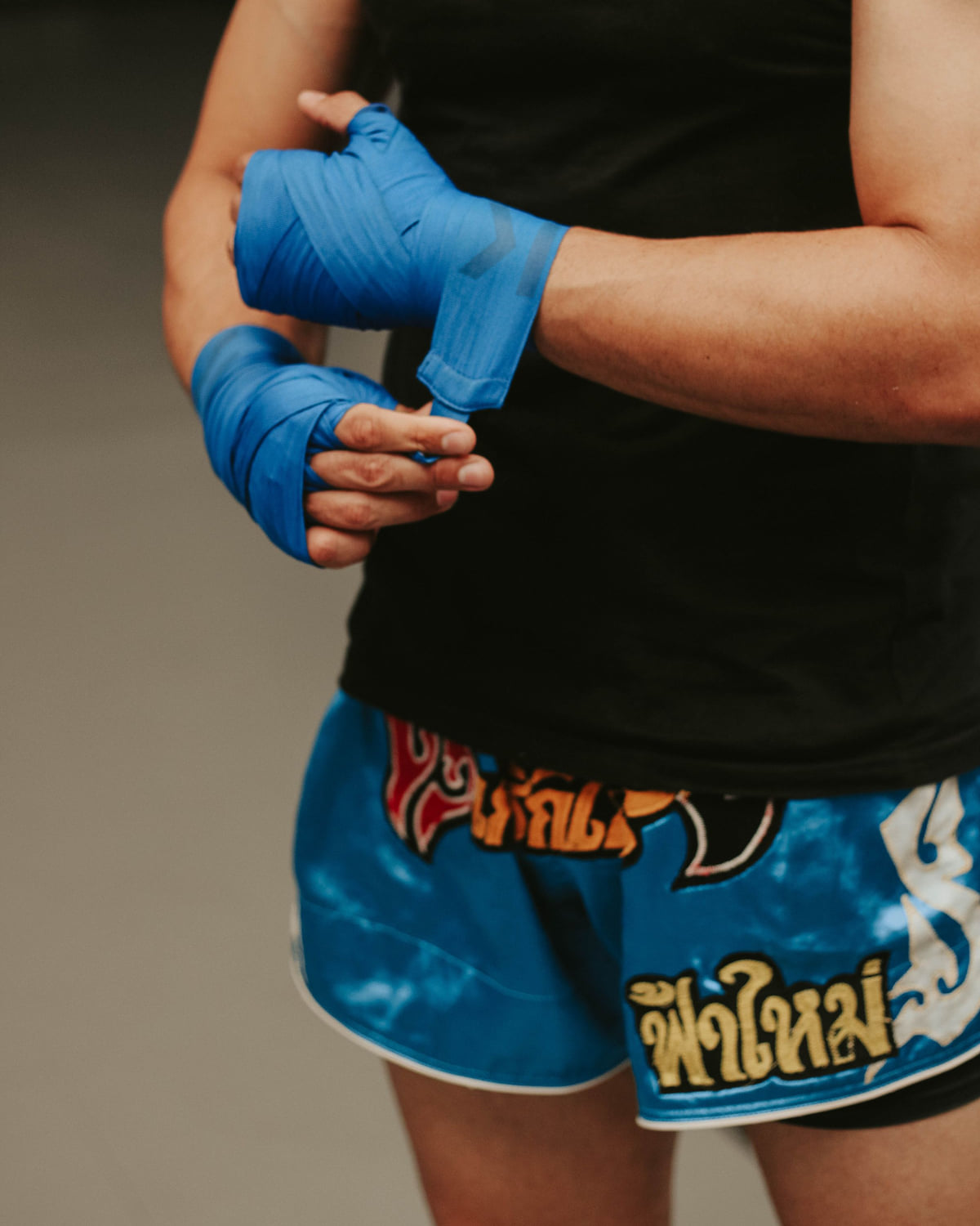 Boxe thaï — travail technique au club