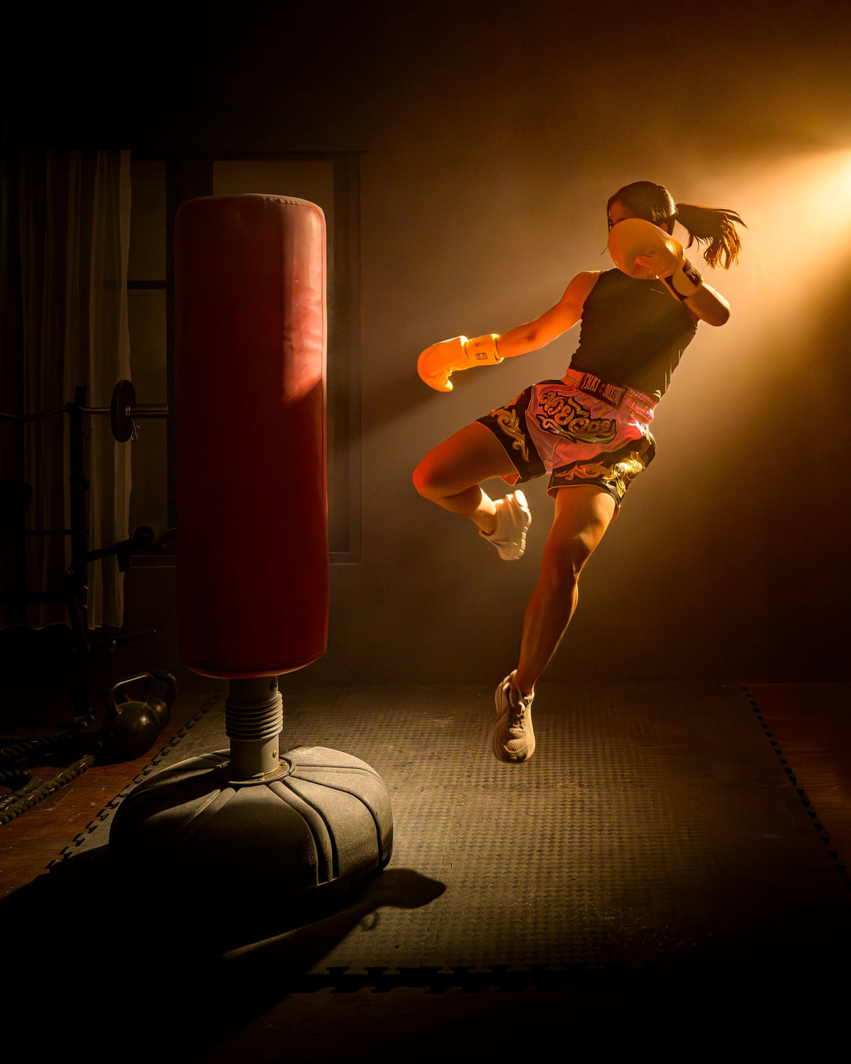 Kick-boxing — travail technique au club